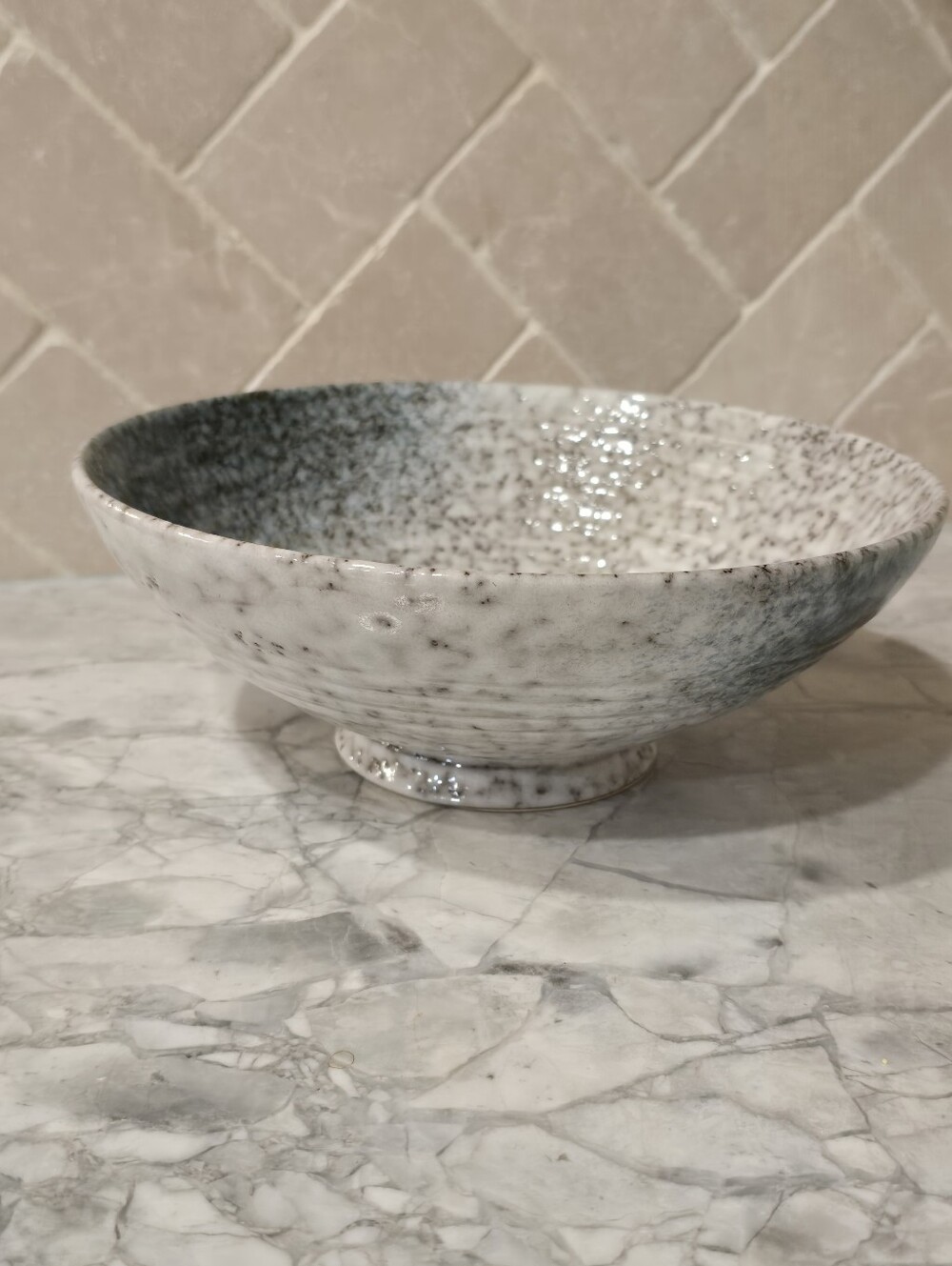 Wabi Sabi Studio Art Pottery Serving Bowl Brutalist Coastal Organic Modern Pot